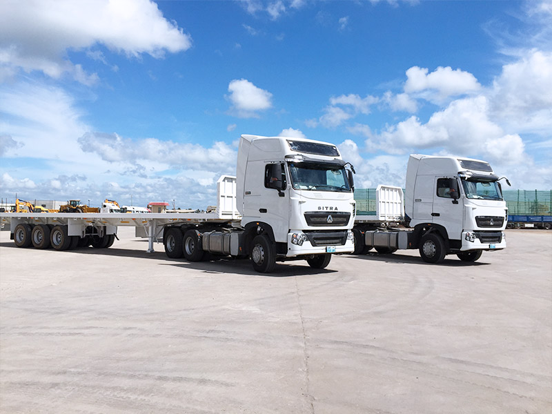 莫桑比克贝拉市中国重汽T7H系列卡车新品发布会现成成交订单。